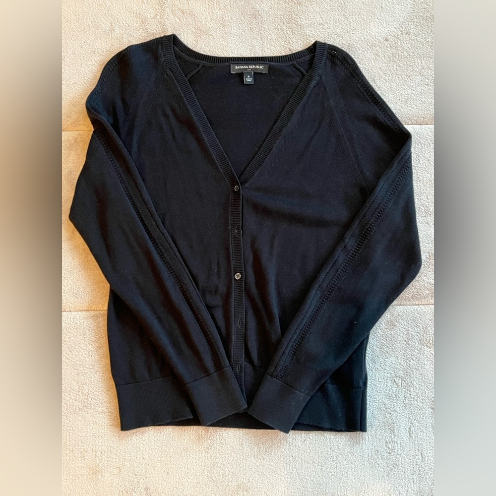 Banana Republic “Black Cardigan”